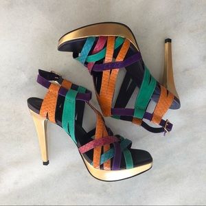 DVF Diane Von Furstenberg multicolor heels